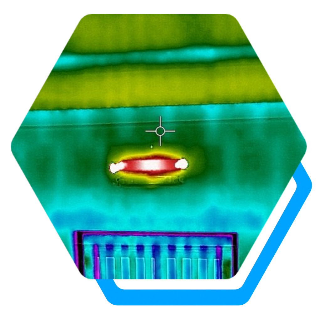 Wärmebild einer Oberfläche